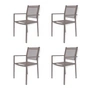 Fiam - Aria Fauteuil empilable, taupe (lot de 4)