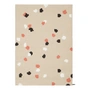 myfelt - Terra Sand Tapis de boules de feutre, 180 x 260 cm, beige / blanc / corail / anthracite