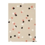 myfelt - Terra Sand Tapis de boules de feutre, 140 x 200 cm, beige / blanc / corail / anthracite