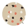 myfelt - Terra Sand Tapis de boules de feutre, Ø 180 cm, beige / blanc / corail / anthracite