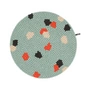 myfelt - Terra Ocean Tapis de boules de feutre, Ø 90 cm, turquoise / rouge / beige / gris