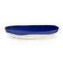 Serax - Feast Plat de service, Ø 36 cm de profondeur, bleu foncé / blanc à pois