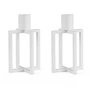 HANA - OneFlame Bougeoir H 11,3 x Ø 7 cm, blanc (set de 2)