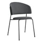 OUT Objekte unserer Tage - Wagner Dining Chair, noir / bouclé (Promise 095 gris lave)