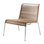 FDB Møbler - M20L Teglgård Fauteuil Lounge Outdoor, cordelette marron