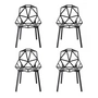 Magis - Chair One Chaise d'extérieur, noir (set de 4)