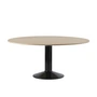 Muuto - Midst Table de salle à manger, Ø 160 cm, chêne huilé / noir
