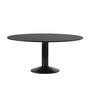 Muuto - Midst Table de salle à manger, Ø 160 cm, linoléum noir / noir