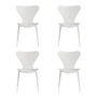 Fritz Hansen - Série 7 chaise, monochrome, blanc / frêne teinté blanc (lot de 4)