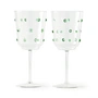 Pols Potten - Nob Verre à vin, H 20 cm, vert olive (set de 2)