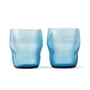 Pols Potten - Pum Verre à long drink, H 9 cm, bleu clair (set de 2)