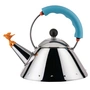 Alessi - Bouilloire 9093 /1 "Bird Kettle", polie / bleu clair