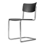 Thonet - S 43 ST chaise, chrome / hêtre teinté noir (TP 29)