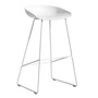 HAY - About A Stool AAS 38 Tabouret de bar H 85, white 2. 0 (patins en plastique)