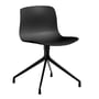 Hay - About A Chair AAC 10, black 2. 0 (patins en plastique)