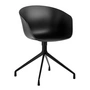 HAY - About A Chair AAC 20, black 2. 0 (patins en plastique)
