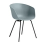 HAY - About A Chair AAC 26 , noir / dusty blue 2. 0 (patins en plastique)