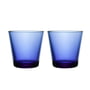 Iittala - Verre à pied Kartio Verre à boire 21 cl, bleu outremer (set de 2)