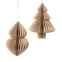 Broste Copenhagen - Christmas Mix Pendentif décoratif, sapin & Cônes, Ø 13 x H 13 cm, natural brown (lot de 2)