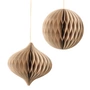 Broste Copenhagen - Christmas Mix Pendentif décoratif, Ø 13 x H 13 cm, natural brown (lot de 2)