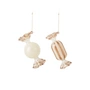 Broste Copenhagen - Candy Pendentif décoratif, crème (lot de 2)