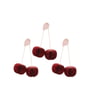 Broste Copenhagen - Cherry Pendentif, pompeian red (set de 3)