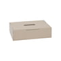Nofred - Boîte de rangement avec couvercle, 33,5 x 9 x 24 cm, beige