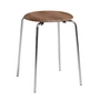 Fritz Hansen - Dot tabouret, placage noyer / piètement chromé