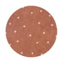 Lorena Canals - Round Dot Tapis, Ø 140 cm, chestnut / rose