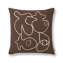Ferm Living - Figure Coussin, 50 x 50 cm, coffee / sand