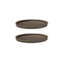 Serax - Dune Assiette by Kelly Wearstler, Ø 17,5 cm, Slate / marron (set de 2)