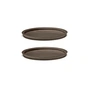 Serax - Dune Assiette by Kelly Wearstler, Ø 17,5 cm, Slate / marron (set de 2)