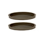 Serax - Dune Assiette by Kelly Wearstler, Ø 23 cm, Slate / marron (set de 2)