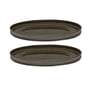 Serax - Dune Assiette by Kelly Wearstler, Ø 28 cm, Slate / marron (set de 2)