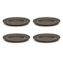 Serax - Dune Soucoupe pour tasse à café by Kelly Wearstler, Ø 13,5 cm, Slate / marron (set de 4)