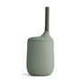 LIEWOOD - Ellis Sippy Gobelet avec couvercle et paille, faune green / hunter green mix