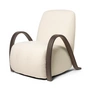 Ferm Living - Buur Lounge Chair, Boucle nordique, blanc cassé