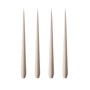 ester & erik - Bougie pointue, 24 cm, No. 22, linen grey / matt (set de 4)