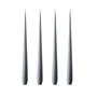 ester & erik - Bougie pointue, 24 cm, No. 74, dark slate / matt (set de 4)