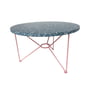 Acapulco Design - The Low Table, H 36 x Ø 65 cm, terrazzo / bleu memphis