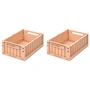 LIEWOOD - Weston Boîte de rangement, 36 x 25 x 13,5 cm, tuscany rose (lot de 2)