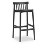 Normann Copenhagen - Pind Chaise de bar, 75 cm, frêne teinté noir