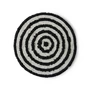 HKliving - Tapis de bain rond, Ø 120 cm, monochrome