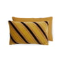 HKliving - Striped Coussin en velours, 50 x 30 cm, honey