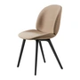 Gubi - Beetle Dining Chair Rembourrage intégral (Plastic Base), Noir / Remix 3 (233)