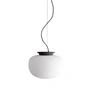 Frandsen - Supernate Lampe suspendue, Ø 28 x 21 H cm, blanc opale / noir