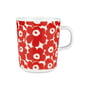 Marimekko - Oiva Pikkuinen Unikko Gobelet avec anse 250 ml, blanc / rouge (60th Anniversary Collection)