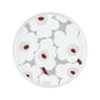 Marimekko - Oiva Unikko Assiette, Ø 25 cm, blanc / gris clair / rouge