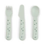 Done by Deer - Foodie Set de couverts pour enfants, Happy Dots, vert (set de 3)