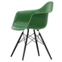Vitra - Eames Plastic Armchair DAW RE, érable noir / émeraude (patins en feutre basic dark)